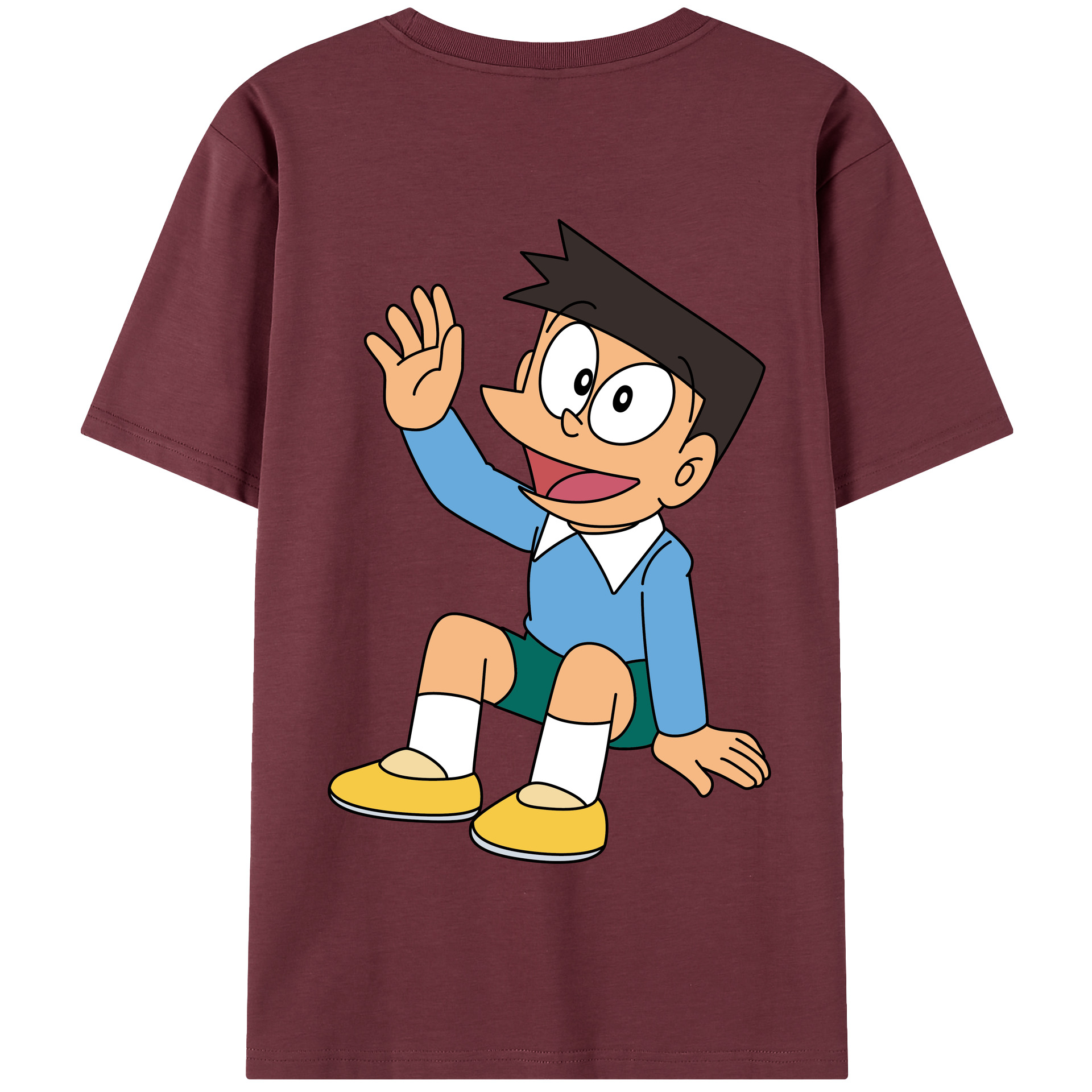 （画像用） ドラえもん 骨川 スネ夫 Doraemon Honekawa Suneo 綿100％半袖Tシャツ（背面プリント）